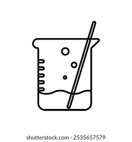 icono de vaso de precipitados Símbolo aislado de logotipo plano