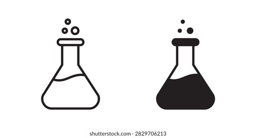 Beaker icon flat white logo..