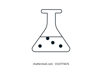 
Beaker icon. High quality logo for web site design and mobile apps. Vector illustration on a white background.