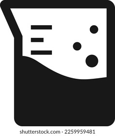 icono del vaso de agua aislado en fondo blanco 