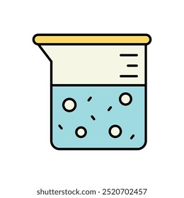 Ícone de Beaker isolado em um fundo branco. Ilustração vetorial.