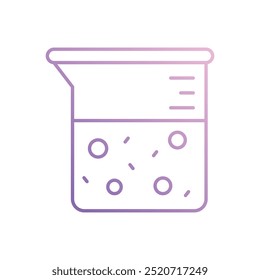 Ícone de Beaker isolado em um fundo branco. Ilustração vetorial.