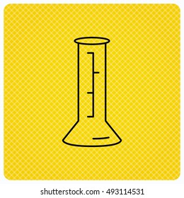 Beaker icon. Laboratory flask sign.