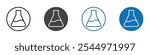 Beaker icon Logo sign in thin line outline