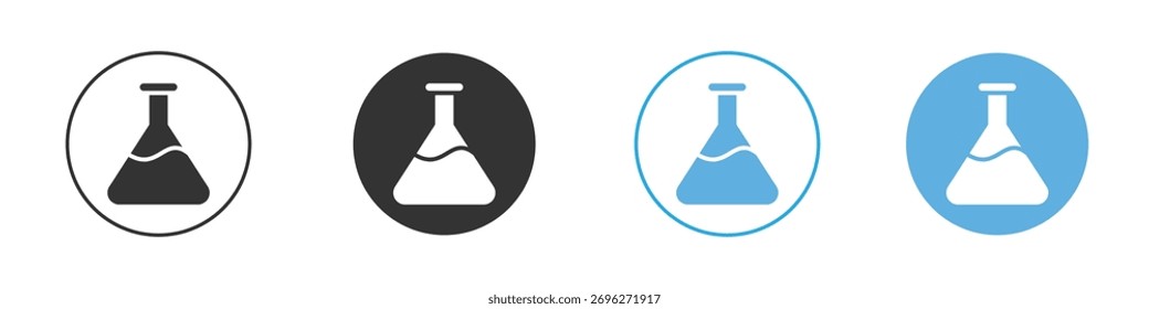 Ícone do beker Conjunto de design do modelo de logotipo