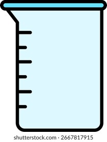 Beaker Icon, Measuring Device for Science