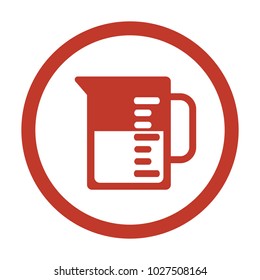 beaker icon on white background. Vector illustration