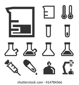 beaker icon set
