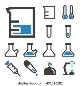 beaker icon set