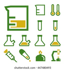 beaker icon set