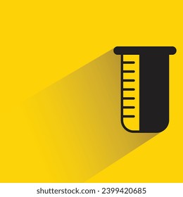 icono del deshielo con sombra sobre fondo amarillo