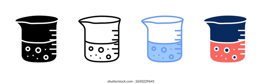 Coleção de vários estilos de folha de ícone do Beaker