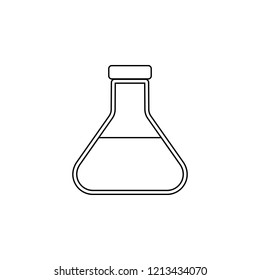 beaker icon. Simple outline vector of medicine set for UI and UX, website or mobile application