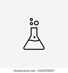 Beaker icon in stroke line.