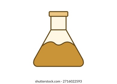 Beaker icon. Suitable for medical projects. Flat line icon, perfect for UI, mobile apps, websites, presentations, and infographics. Fully editable and optimized for digital and print use