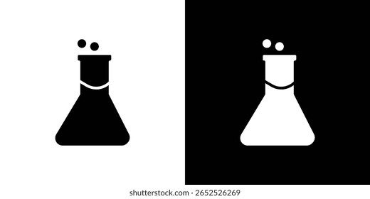 Beaker icon symbol collection. Flat vector stock illustration.