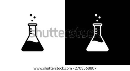 Beaker icon symbol logo. Graphic template.
