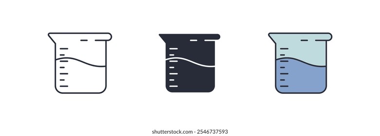 Beaker icon. Beaker Symbol sign for mobile concept and web design. Vector icon, Logo illustration, Vector graphics