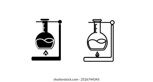 Bechersymbol . Teströhrensatz, Vektordesign auf weißem Hintergrund.