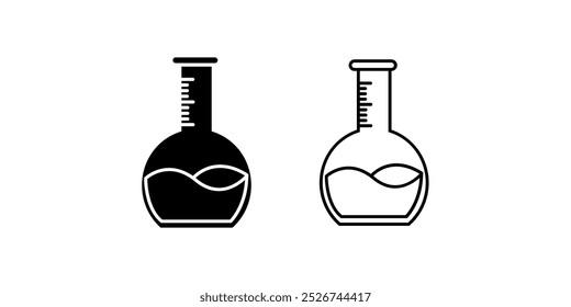 Bechersymbol . Teströhrensatz, Vektordesign auf weißem Hintergrund.