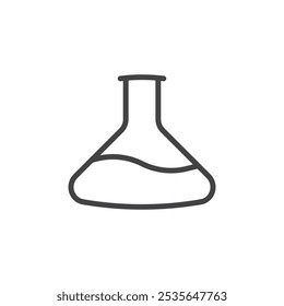 Beaker icon Thin outline art symbol