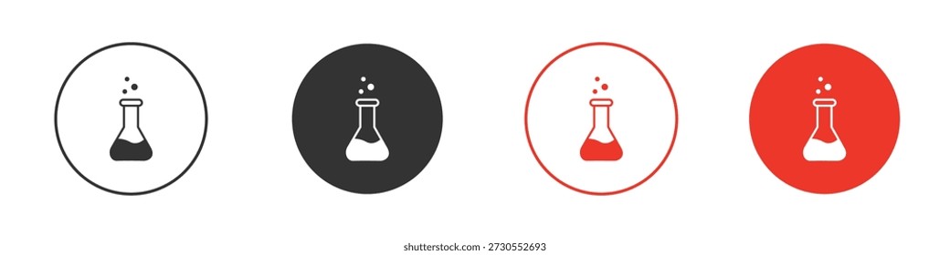 Icono del vaso de precipitados para ui o ux aislado en blanco para el App móvil, editable