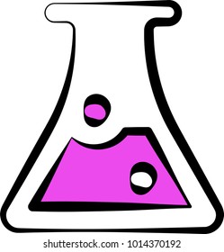 Beaker Icon, Beaker Vector Art Illustration