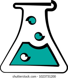 Beaker Icon, Beaker Vector Art Illustration