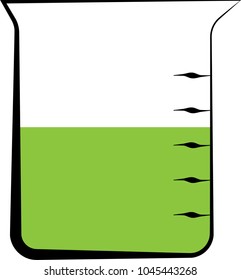 Beaker Icon, Beaker Vector Art Illustration