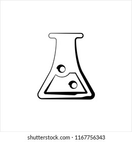 Beaker Icon, Beaker Vector Art Illustration