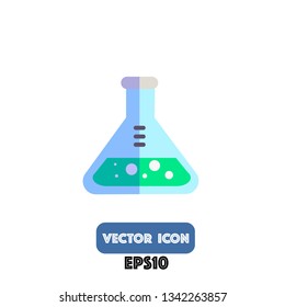 beaker icon, beaker vector. eps10