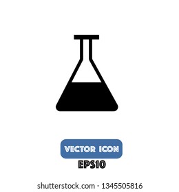 beaker icon, beaker vector. eps10