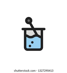 Beaker Icon Vector Illustration in Filled Style for Any Purpose