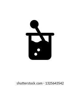 Beaker Icon Vector Illustration in Glyph Style for Any Purpose
