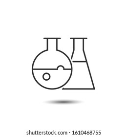 beaker icon vector illustration isolated on white background