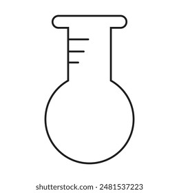 Icono de vaso de precipitados Vector sobre fondo blanco