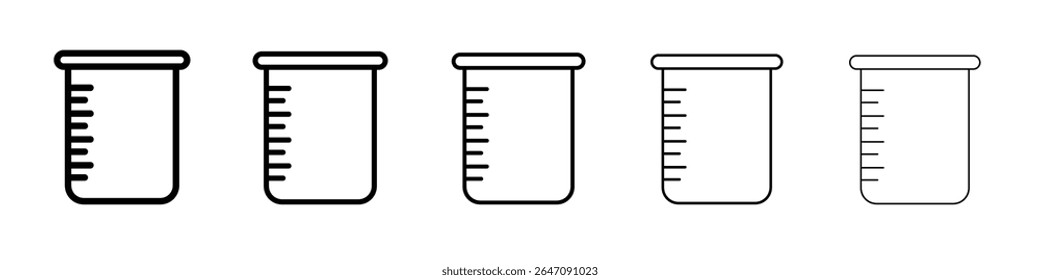 beaker icon vector outline symbol or illustration