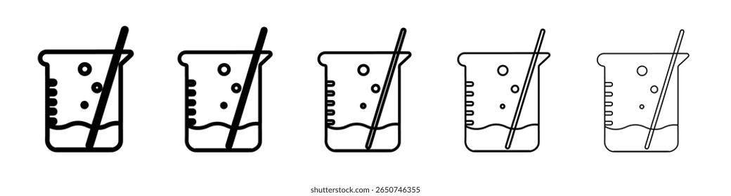 Icono de vaso de precipitados Vector de contorno símbolo o ilustración