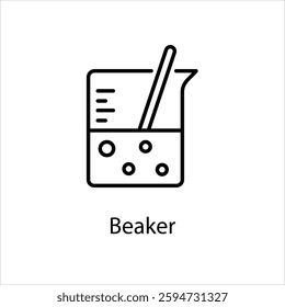 Beaker icon in vector stock illustration