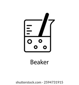 Beaker icon in vector stock illustration