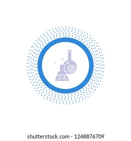 beaker, lab, test, tube, scientific Glyph Icon. Vector isolated illustration