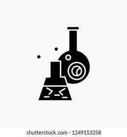 beaker, lab, test, tube, scientific Glyph Icon. Vector isolated illustration
