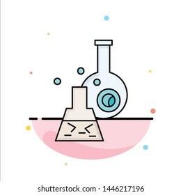 beaker, lab, test, tube, scientific Flat Color Icon Vector