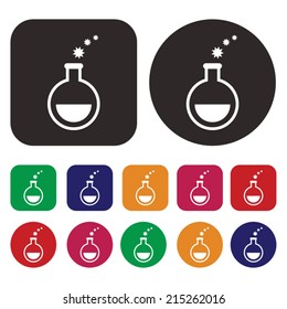 Beaker, laboratory equipment icon