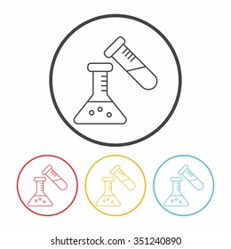 Beaker line icon