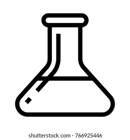 beaker line icon