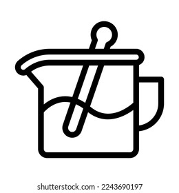 beaker line icon illustration vector graphic