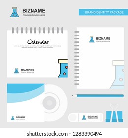 Beaker  Logo, Calendar Template, CD Cover, Diary and USB Brand Stationary Package Design Vector Template