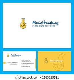 Beaker  Logo design with Tagline & Front and Back Busienss Card Template. Vector Creative Design