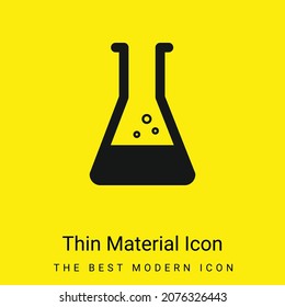 Beaker minimal bright yellow material icon